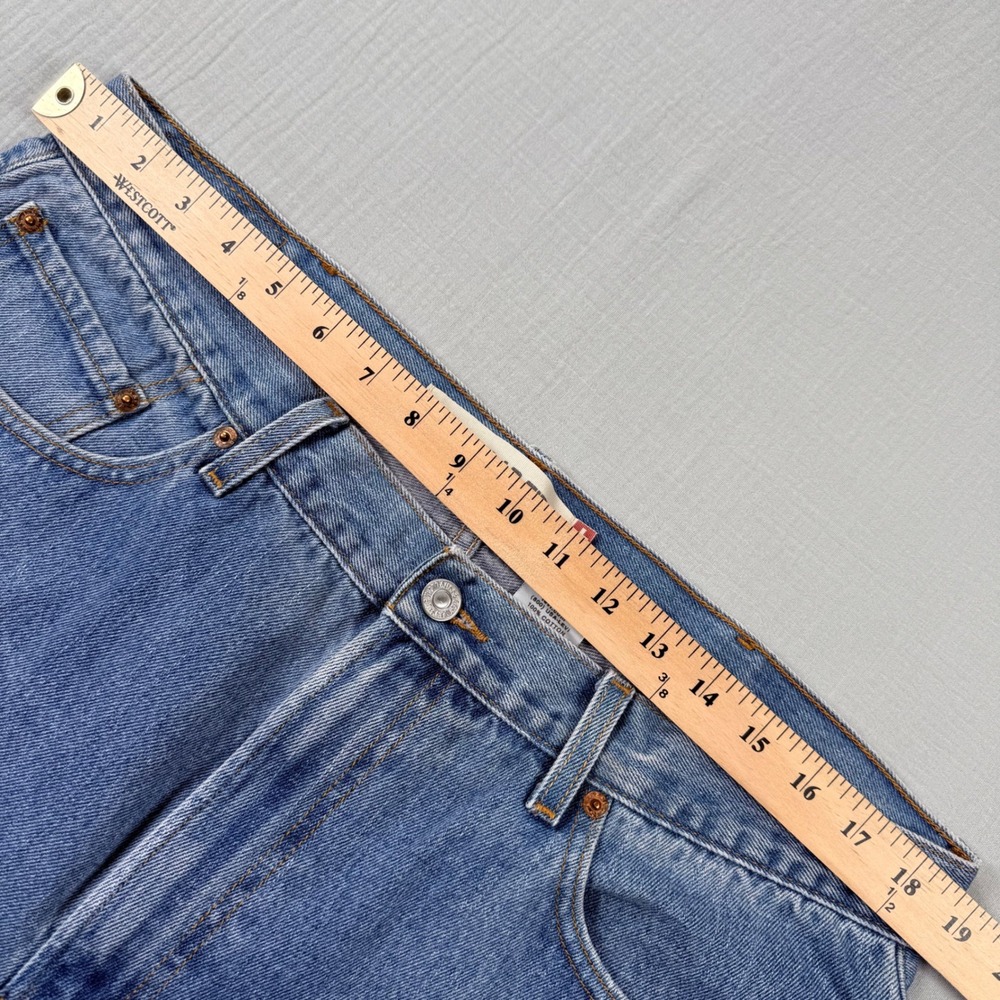 Levis 505 Jeans Men 38x34 (38x32) Regular Fit Light Wash Denim Y2K Gorpcore READ - Picture 4 of 9